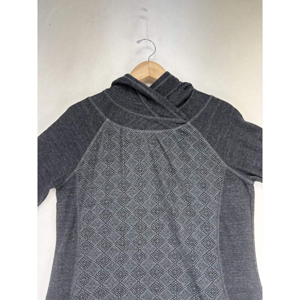 Prana Women's Diamond-Panel Tunic Hoodie Cowl Neck XL - Picture 5 of 9